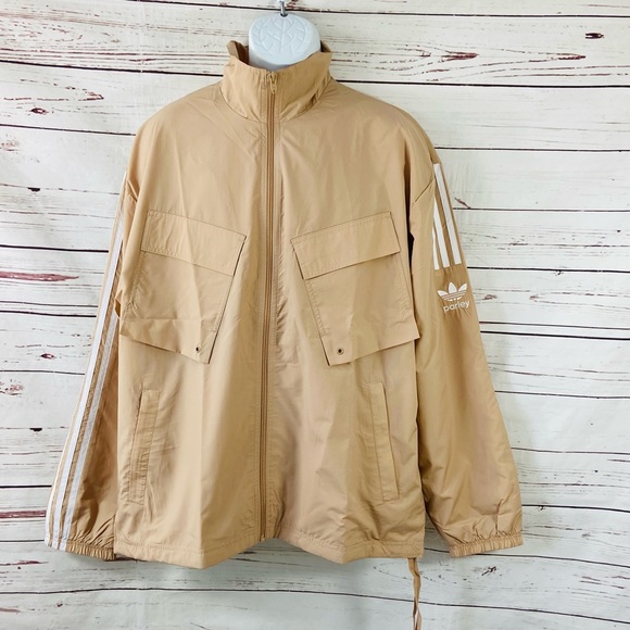 Adidas Parley 2PC Tracksuit Set Men’s Large Beige HL9397 Long Sleeves Full Zip - Picture 2 of 16